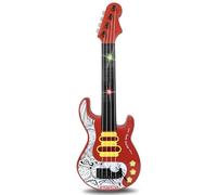 Bontempi ElectroGroove Electronic Bass Rock for Powerful Vibrations and Innovative Rhythms, Red with Patterns