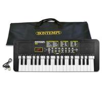 Bontempi | KeyRhythm Digital Keyboard with 37 Keys, 2 cm Pitch with Headphone Socket, Pentagram Strip, Metronome and Transposer, 21 x 7.8 x 2.75 inches