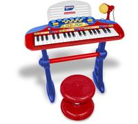 Bontempi | MiniKeyFun - Tastiera Giocattolo a 37 Tasti per Piccoli Musicisti con Microfono, Sgabello e Leggio, Pink, 54.5x33x16cm