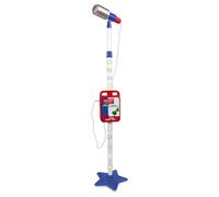 Bontempi -MP3Stage Mic-Stage Microphone with MP3 Connection for Versatile Performance, Blue Star, 210x210x1200mm, 40 0810, Stella Blu