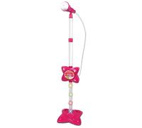 Bontempi | MP3Stage Mic - Stage Microphone with MP3 Connection for Versatile Performance, Pink Flower, 200 x 200 x 1000 mm