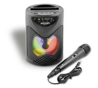 Bontempi SonicSync Wireless Amplifier Karaoke with Dynamic Microphone, Smartphone Compartment, Light Effects and Echo Effect, 18.9 x 15.9 x 12.9 cm