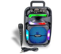 Bontempi | SonicSync Wireless Amplifier with Dynamic Microphone, Luminous Effects, High and Bass Controller, TWS Function, 38 x 25 x 21.8 cm