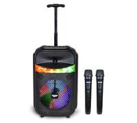 Bontempi | Wireless Acoustic Trolley Case with 2 Wireless Microphones, RGB Lights, Remote Control, Display, TWS Function, 39.5 x 22.5 x 19 cm