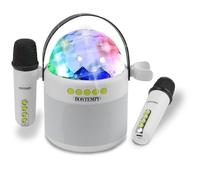 Bontempi Wireless Speaker with Double Microphone and Disco LED Lights, 18.5 x 17 x 12 cm