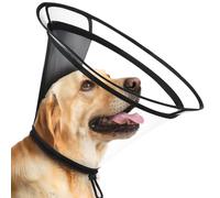 BONTHEE Clear Dog Cone Collar-Extra-Long Recovery E-Collar for Dogs, Transparent Adjustable Dog Cones Alternative for Small Large Medium Size Dogs,Protective Neck Brace with Soft Edges-XL
