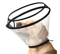 BONTHEE Dog Cone Collar for Surgery Recovery,Adjustable Transparent Pet Recovery Collar for Large Medium Small Dogs & Cats, Protective Elizabethan E-Collar for Wound Healing, Anti-Lick & Bite-XL