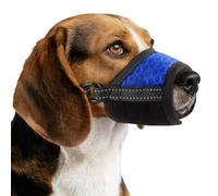 BONTHEE Dog Muzzle,Soft Breathable Mesh, Adjustable Loop Pets Drinkable Anti-Biting Muzzle for Small, Medium, Large Dogs | Lightweight, Comfortable, Easy to Wear-Blue L