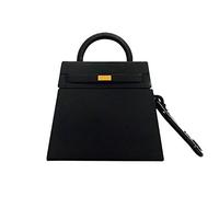 BONTOUJOUR Case Compatible with AirPods 1/2, Girls Creative Fashion Mini Handbag Purse Case, Stylish Soft Silicone Wireless Earphone Protection Charging Cover for AirPods 1/2 +Hook -Black