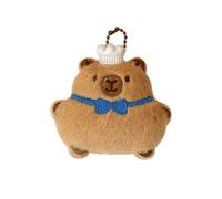 BONTOUJOUR Cute Funny Calm Capybara Bread Baguette Food Theme Keychain Lucky Brown Capybara Key Chain Ring Bag Pendant, Chef, S