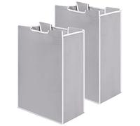 Bonuci 2 Pcs Laundry Sorter Replacement Bags Hamper Cart Removable Replacement Laundry Storage Organizer Bag Hamper Liner, No Hooks 14.76 x 8.66 x 21.65 Inch (Gray)