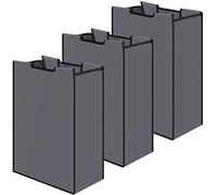 Bonuci 3 Pcs Laundry Sorter Replacement Bags Hamper Cart Removable Replacement Laundry Storage Organizer Bag Hamper Liner, No Hooks 14.76 x 8.66 x 21.65 Inch (Dark Gray)