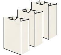Bonuci 3 Pcs Laundry Sorter Replacement Bags Hamper Cart Removable Replacement Laundry Storage Organizer Bag Hamper Liner, No Hooks 14.76 x 8.66 x 21.65 Inch (Beige)