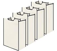 Bonuci 4 Pcs Laundry Sorter Replacement Bags Hamper Cart Removable Replacement Laundry Storage Organizer Bag Hamper Liner, No Hooks 14.76 x 8.66 x 21.65 Inch (Beige)