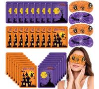 Bonuci 90 Pcs Halloween Steam Eye Masks Bulk for Dry Eyes Disposable Heating Eye Mask for Spa Sleep Warm Compress Stress Dark Circle Relief Puffiness Gifts Halloween Stocking Stuffer