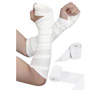 Bonuci Medieval Hand Wraps Renaissance Arm Wraps Cotton Fabric Bracers LARP Armor Costume for Halloween Cosplay Accessories, White, 68.90 x 2.95 inches