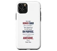 Bonus Dad Appreciation Stepdad Family Love From Son Message Case for iPhone 11 Pro