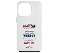 Bonus Dad Appreciation Stepdad Family Love From Son Message Case for iPhone 13 Pro