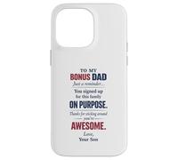 Bonus Dad Appreciation Stepdad Family Love From Son Message Case for iPhone 14 Pro Max