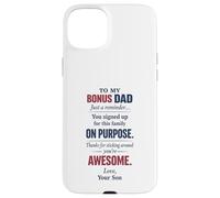 Bonus Dad Appreciation Stepdad Family Love From Son Message Case for iPhone 15 Plus