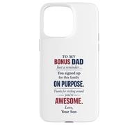 Bonus Dad Appreciation Stepdad Family Love From Son Message Case for iPhone 15 Pro Max