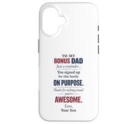 Bonus Dad Appreciation Stepdad Family Love From Son Message Case for iPhone 16
