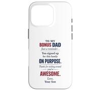 Bonus Dad Appreciation Stepdad Family Love From Son Message Case for iPhone 16 Pro
