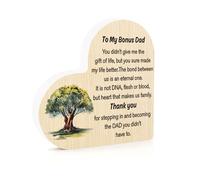 Bonus Dad Gifts Wooden Ornaments,Bonus Dad, Step Dads Gift,Step Dads Birthday Card,Step Daddy Birthday Presents,Like a Daddy to Me Presents,Things to Get Your Father for Christmas