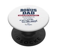 Bonus Dad Stepfather Daughter fathers day Crazy Family Love PopSockets Adhesive PopGrip
