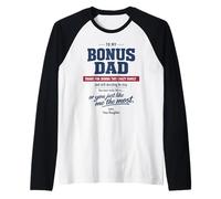 Bonus Dad Stepfather Daughter Fathers Day Crazy Family Love Raglan Baseball Tee