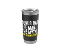 Bonus Dad The Man Myth Bad Influence Cool Step-Dad Stepdad Stainless Steel Insulated Tumbler