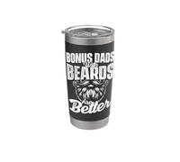Bonus Dads with Beards are Better - Stepdad Stepfather Stainless Steel Insulated Tumbler