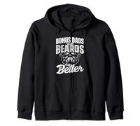 Bonus Dads With Beards Are Better - Stepdad Stepfather Zip Hoodie