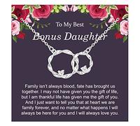 Bonus Danghter Gifts for Stepdaughter Bonus Daughter Necklace Step Daughter Gift Interlocking Circle Necklace Step Daughter Gifts from Stepdad, other, other