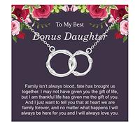 Bonus Danghter Gifts for Stepdaughter Bonus Daughter Necklace Step Daughter Gift Interlocking Circle Necklace Step Daughter Gifts from Stepdad, other, other