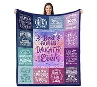 Bonus Daughter Birthday Gifts: Stepmom & Stepdaughter Throw Blanket, 50" X 60"