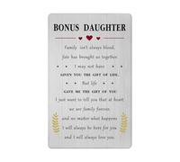 Bonus Daughter Card Stepdaughter Step Unbiological Adopted Daughter Birthday Easter Wedding Christmas Graduation Gifts