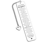 Bonus Daughter Gifts - to My Bonus Daughter Bookmarks Unbiological Daughter Gifts Stepdaughter Gifts for Stepmom Mother Daughter Gifts from Mom Birthday Christmas Valentines Gifts for Daughter