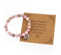 Bonus Daughter Stepdaughter Beaded Bracelet Wedding Birthday Gift for Her, One Size, Generic, no gemstone
