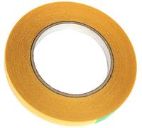 BONUS Eurotech 2BL11.00.0012/050A# 0 Double Sided Self Adhesive Tape, Synthetic Rubber Adhesive On Both Sides, Width 12 mm, Length 50 m, Total Thickness 0.09 mm, Yellow