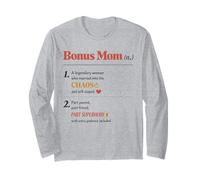 Bonus Mom Definition Stepmom Superhero Legendary Mothers Day Long Sleeve T-Shirt