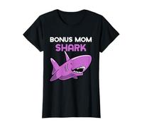 Bonus Mom Shark Cool Funny Family T-Shirt