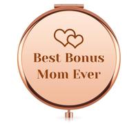 Bonus Mum Gifts Step Mum Gifts Compact Mirror Gift for Bonus Mom from Daughter Son Mother in Law Wedding Gift Travel Makeup Mirrors Christmas Mother's Day Present for Stepmom Pocket Makeup Mirror