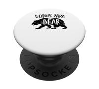Bonus Papa Bear Stepdad Best Dad Stepfather Step Son PopSockets Adhesive PopGrip