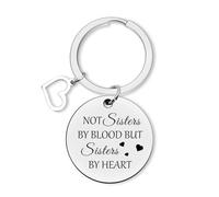 Bonus Sister Gifts Keyring Step Sister Gifts Sister-In-Law Birthday Wedding Gift Mother's Day Graduation Gifts for Stepsister Inspirational Jewelry Unbiological Sister Birthday Gift Family Christmas
