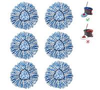 BonusLife 6-Pack Mop Head for O-Ceda RinseClean Spin Mop Refill 2-Tank System Only Easy Cleaning Microfiber Replacement