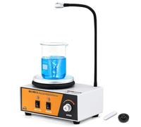 Bonviosin Magnetic Stirrer Hotplate, 2L 0-2600rpm Laboratory Mixer 100℃ with Bendable Sensor Support Rod, 120 * 120mm Magnetic Stirrer Mixer 180W Heating Power (GB)