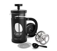 bonVIVO French Press Cafetiere 350ml Stainless Steel Black