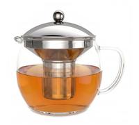 bonVIVO Glass Teapot 1.5L with Stainless Steel Infuser Sliver
