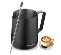 bonVIVO Milk Frothing Pitcher 350ml Stainless Steel with Latte Art Pen